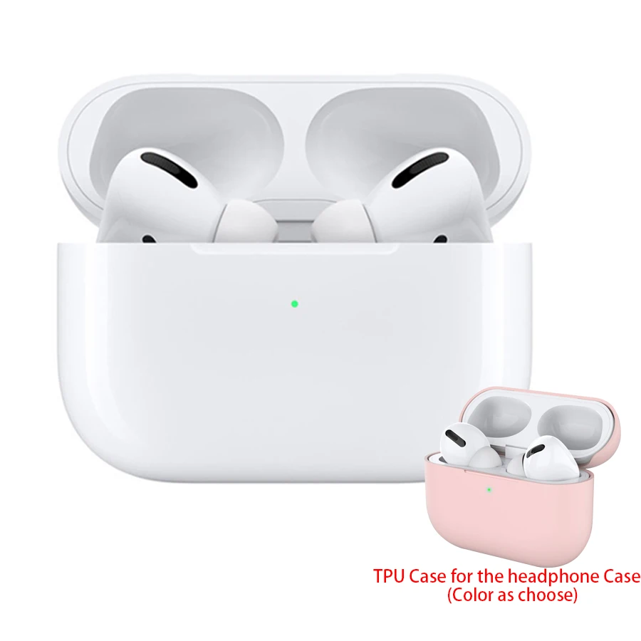 Pink TPU Case AP Pro TWS беспроводные Bluetooth наушники датчик давления наушники gps расположение копия воздуха Pro 3 не W1 H1 чип i100000 i900000 Pro - Цвет: Pink TPU Case