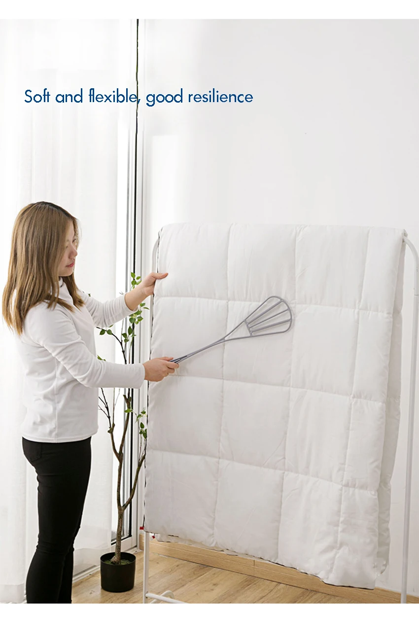 Bedroom Carpet Rug Dust Removal Beater Household Cleaning Mats Handheld Dusters Long Handle Plastic Bendable Quilt Beater