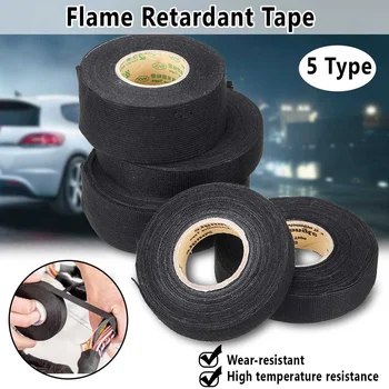 

Durable 16/19/25/32/38mmx15/20m Heat-resistant Fabric Adhesive Tape Wiring Harness Tape Looms Fabric Cloth Tape Adhesive Tape