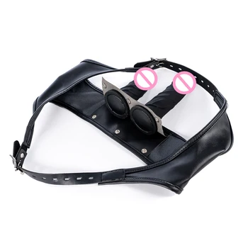 Lesbian Supplies Double Headed Penis Vaginal Anal Plug Detachable Leather Pants Masturbation Underwear For Men's And Women's 6