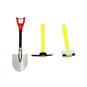

3Pcs/Set RC Car Metal Alloy Mini Shovel Hammer Hoe Accessory for transmit Receive Unit-4 SCX10 D90 1/10 accessories