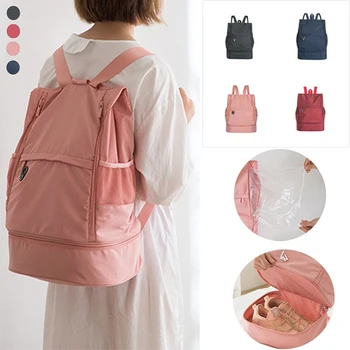 

Shoe Dry Wet Separation Fitness Bag Large Capacity Sport Backpack Dry-wet Separation Swim Bag Waterproof Backpack with Shoes