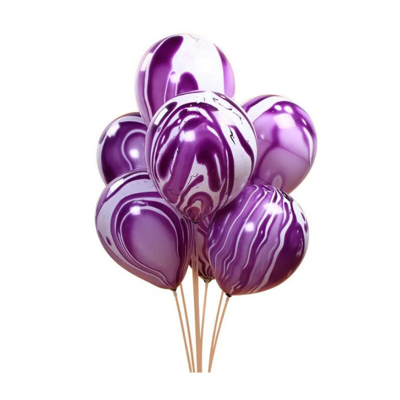 10 шт. Мраморный Рисунок металлик Агат Латексный Шар Красочные воздушные шарики с нарисованными облаками Свадебные украшения на день рождения балони Globos