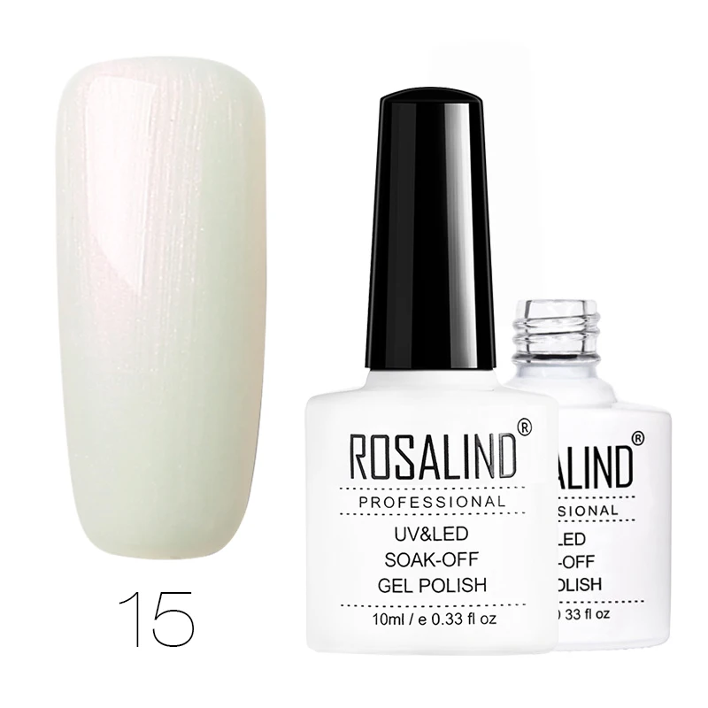 RD15 ROSALIND Гель-лак для ногтей 10 мл светящийся Алмазный красный Гель-лак для нейл-арта предназначен для всех маникюра впитывающийся полутоп базовый набор - Цвет: RD15