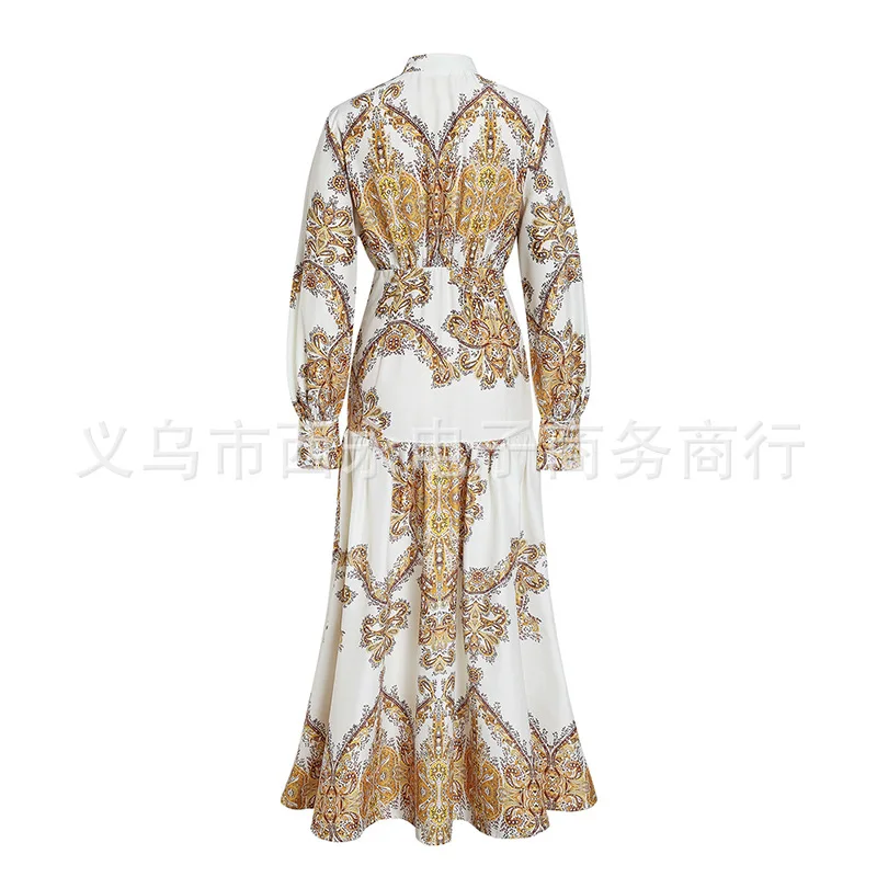 Весна и лето-Европа и Америка шифоновое платье богемный стиль женские длинные юбки с высокой талией алиэкспресс Лидер продаж