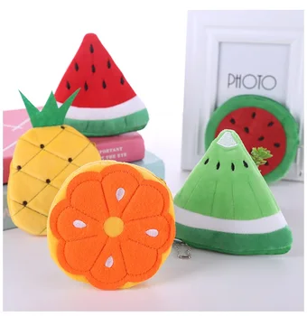 

100pcs Back To School Present Baby Souvenirs Plush Fruit Coin Purse Party Favors Gifts for Kids WB1615