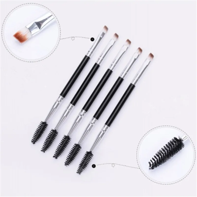 

1PC Brow Makeup Brush Wood Handle Double Sided Eyebrow Flat Angled Makeup Brushes Cosmetics Beauty Tools Maquillaje Maquiagem