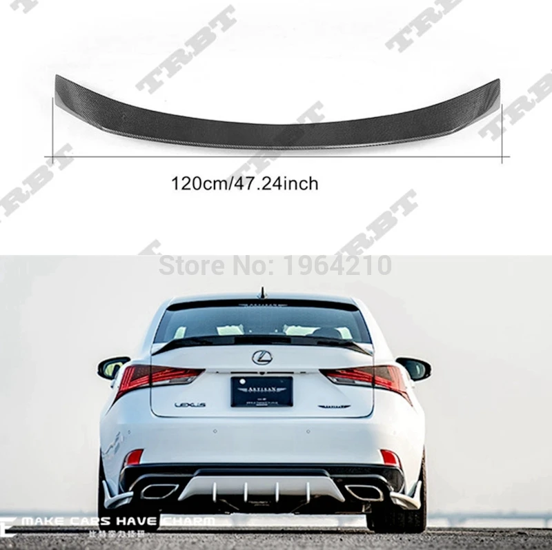 

For Lexus IS200 IS250 IS350 IS300 AWD/IS200T 2014-2018 Carbon Fiber Rear Roof Spoiler Tail Boot Lip Trunk Wing Car Accessories