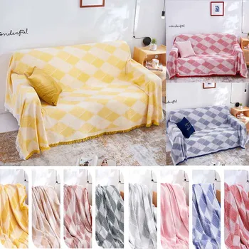 

WOSTAR 2020 Nordic Style Knitted Throw Thread Sofa Blankets on the Bed home bedding elegant Bedspread bed linen plaid Blanket