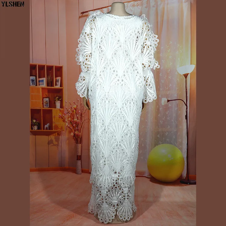 length 150cm Dashiki Lace African Dresses for Women Super Size Traditional Boubou Robe Africaine Femme 2020 Long Africa Dress African Clothes 08