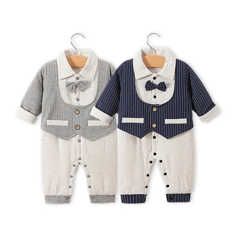 

Newborn Baby Boy Winter Romper Gentleman Overalls Infant Jumpsuit New Born Carters Bebes Clothes Cottons Clothing Babies Outfit
