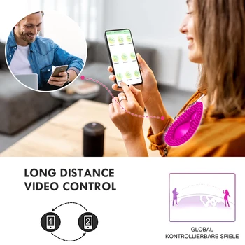 G-spot Wireless APP Remote Control Vibrating Bluetooth Butterfly Wearable Dildo Vibrator For Women Panties For Couple Sex Toys 3