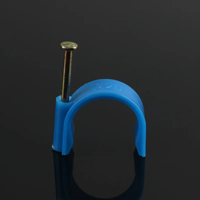 10 шт. ПВХ 16 20 25 мм Труба для природного газа кусачки для ногтей гофрированная трубка зажим водопровод зажим для орошения сада жесткий кронштейн трубки поддержка - Цвет: Синий