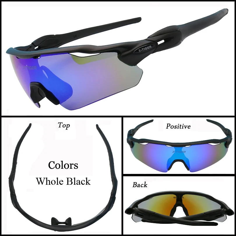X-TIGER, ультралегкие поляризованные велосипедные солнцезащитные очки с 3 линзами, с оправой для близорукости, MTB, велосипедные очки, велосипедные очки