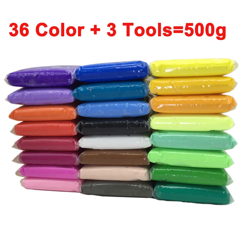 36 Color Light Soft Clay DIY Toys Children Educational Air Dry Polymer  Plasticine Safe Colorful Light Clay Toy Gift To Kids