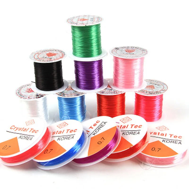 

Craft Beaded Line10 Meters 0.7mm Strong Transparent Crystal Elastic Necklace Bracelet Beaded LineFor Handmade DIY Jewelry Making