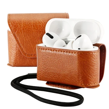 

Leather Case For New Apple AirPods Pro 2019 TWS Wireless Bluetooth Earphones Case Storage Box Anti-fall Portable Air pods bags