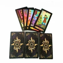 Promotion 78pcs Holographic Tarot Cards Board Game Shine Cards Full English Edition for Astrologer with English Instructions