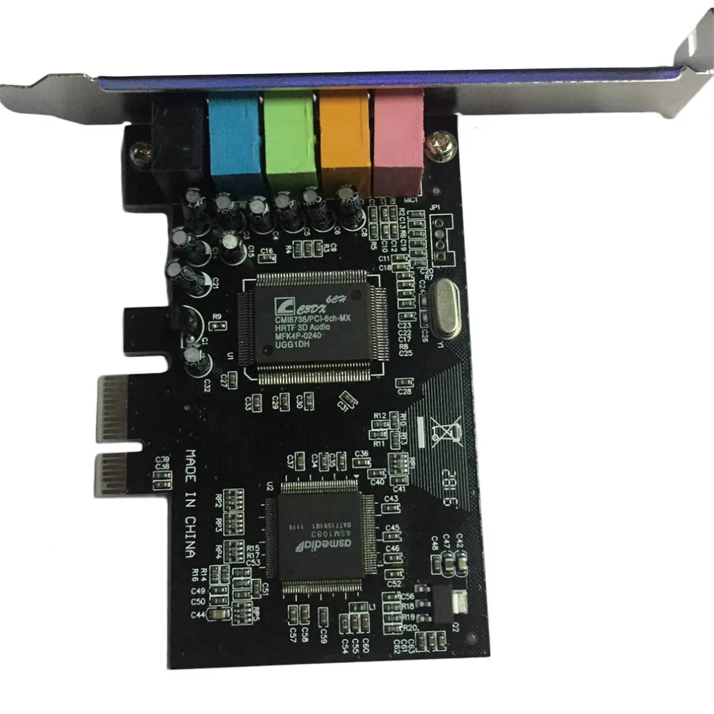 PCI Express x1 PCI-E 5.1ch CMI8738 чипсет аудио цифровая звуковая карта новая