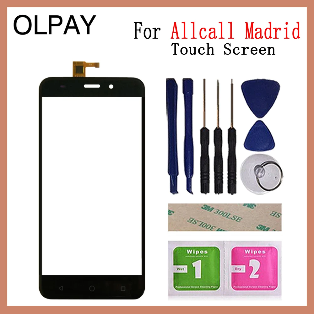 Black With Tools OLPAY сенсорный экран для мобильного телефона Allcall Мадрид 5,5 ''дюймовый сенсорный экран дигитайзер сенсор Сенсорная панель ремонт стекла - Цвет: Black With Tools
