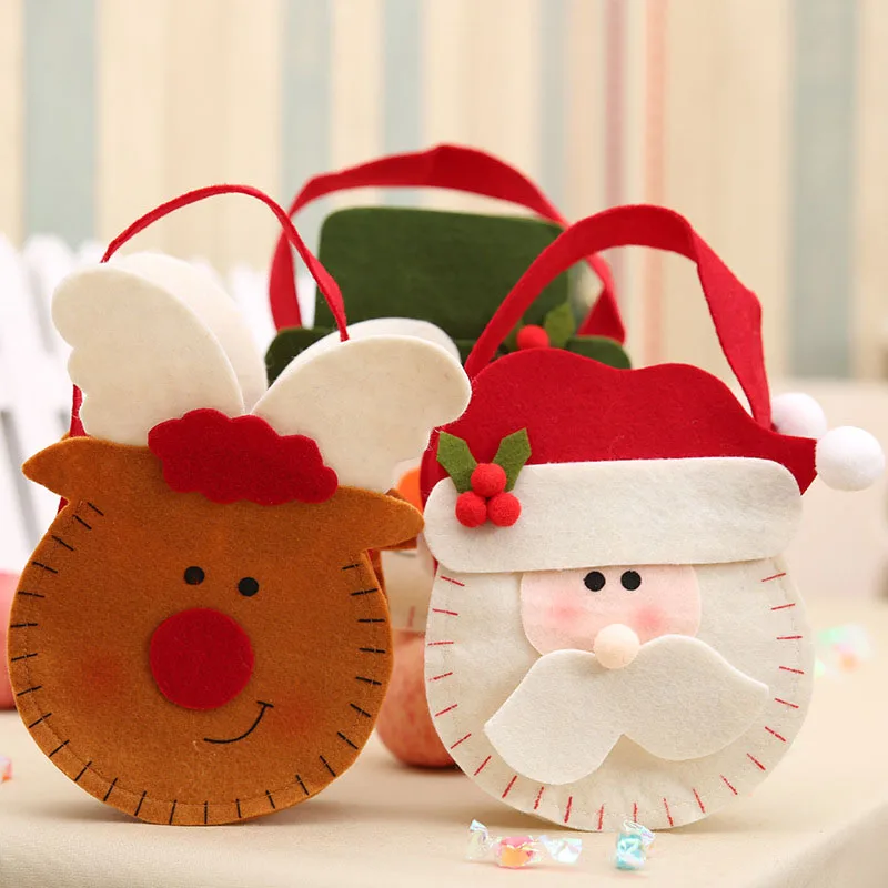 

Christmas Eve Apple Bag Lovely Creative Decoration Packaging Gift Bag Xmas Bags Ornament Santa Sweets Party Present Packing
