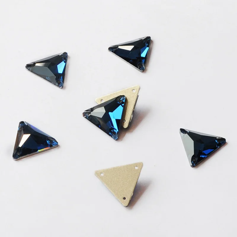 T riangle Strass плоская задняя сторона с отверстиями стеклянные кристаллы стразы для