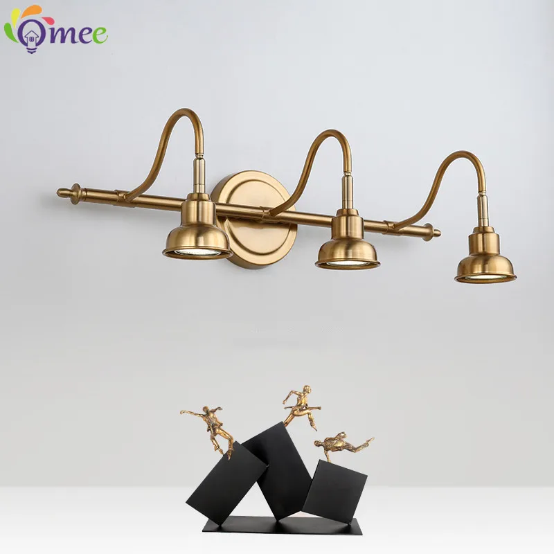American Bronze Mirror Front Light , Bathroom Wall Lamps Mirror Light ,Powder Room Mirror Wall Lights Lighting LED Makeup Mirror