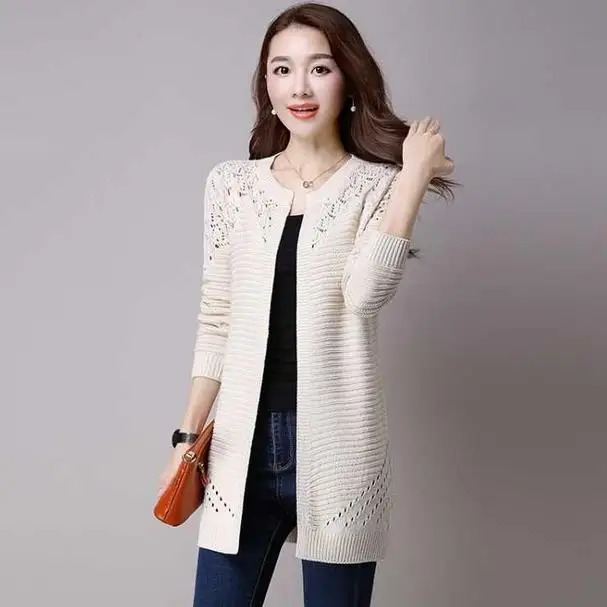 Женский вязаный кардиган с длинным рукавом осенние женские топы Повседневные