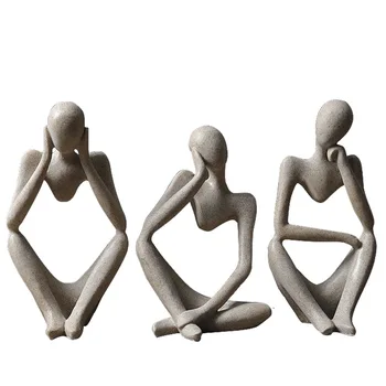 

[MGT]European and American creative home decoration crafts ornaments thinkers abstract figures statues