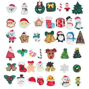 

50Pcs Christmas Resin DIY Accessories Cartoon Phone Case Glove Decorations