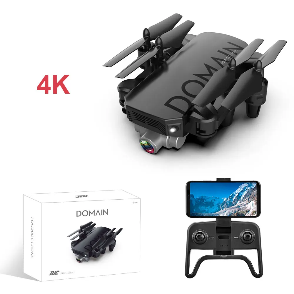 Black 4k Color box Складной Квадрокоптер Дрон с широкоугольной HD камерой 4K Дрон вертолет оптическое позиционирование потока Дрон VS F8 R8 SG706 камера Дрон - Цвет: Black 4k Color box