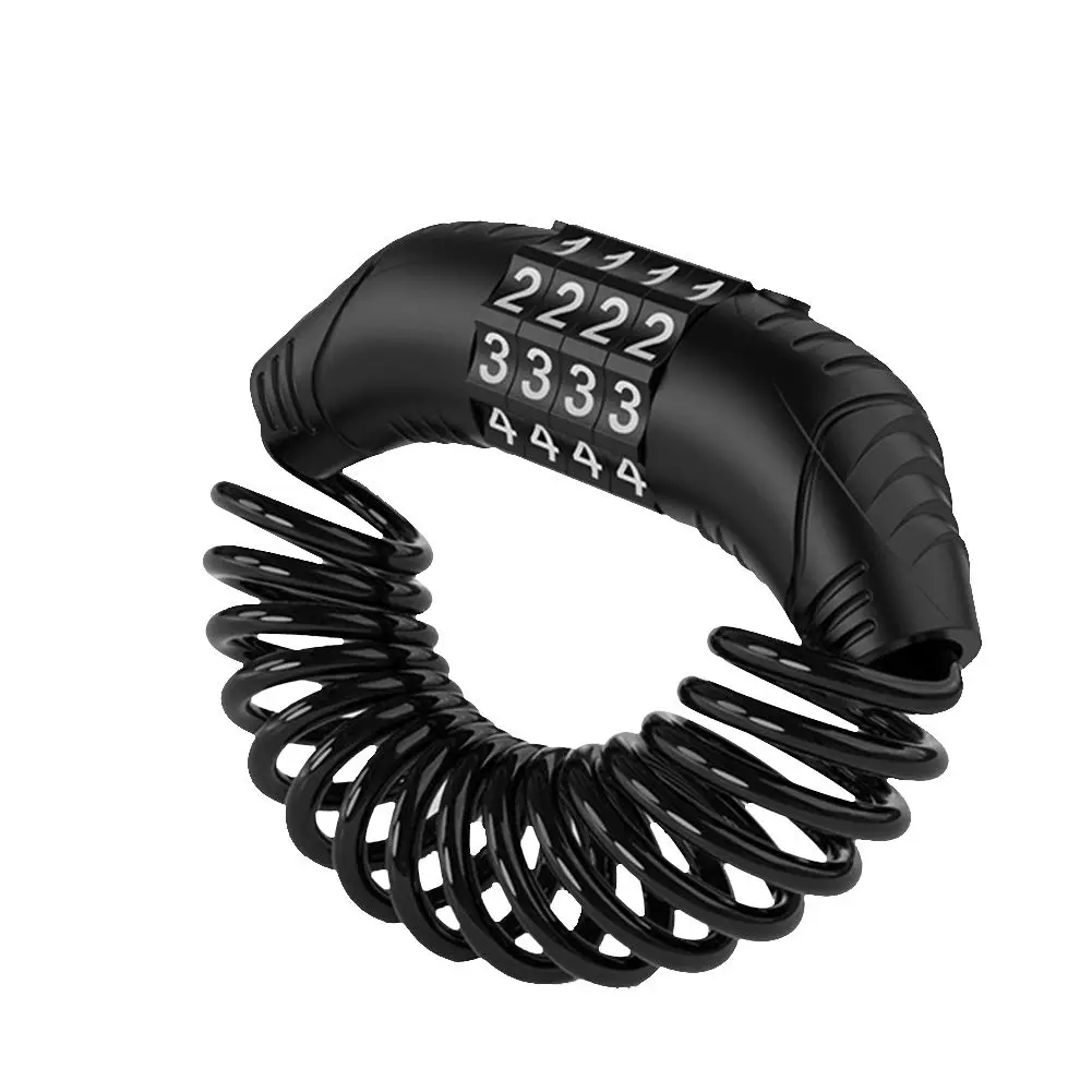 

Mini Bicycle Lock Motorcycle Helmet Lock Cable Durable 4 Digit Combination Lock Bike Lock Portable Bike Anti-theft Lock