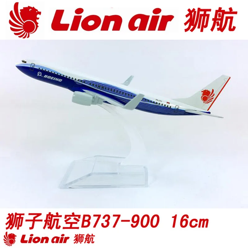 16 см B737-900 Лев эйр 1/400 весы игрушечные модели самолетов литья под давлением