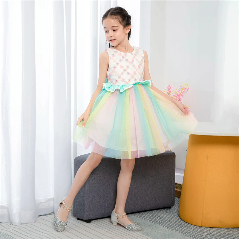 

Cute Tutu Princess Dress Girls Halloween Costume For Kids Birthday Performance Party Dress Up