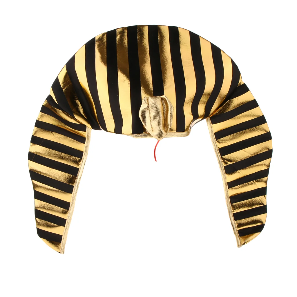 Novelty Golden Black Egypt Egyptian Pharaoh King Hat Vintage Headpiece Fancy Dress Cosplay Prop