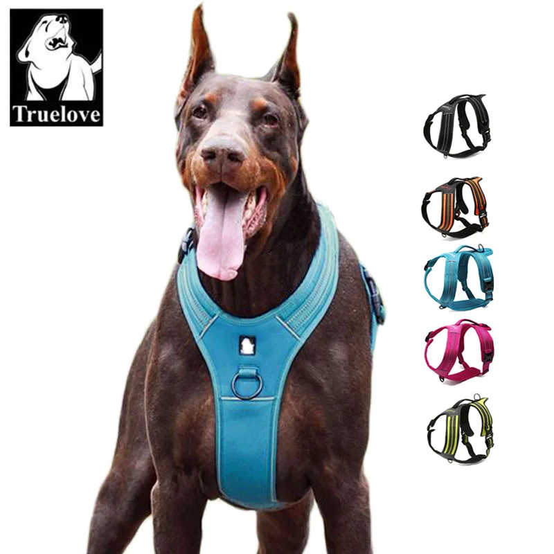 Baratos Truelove Sport Nylon reflectante sin tirar arnés de perro al aire libre aventura mascota Chaleco con mango xs a xl 5 colores en stock fábrica