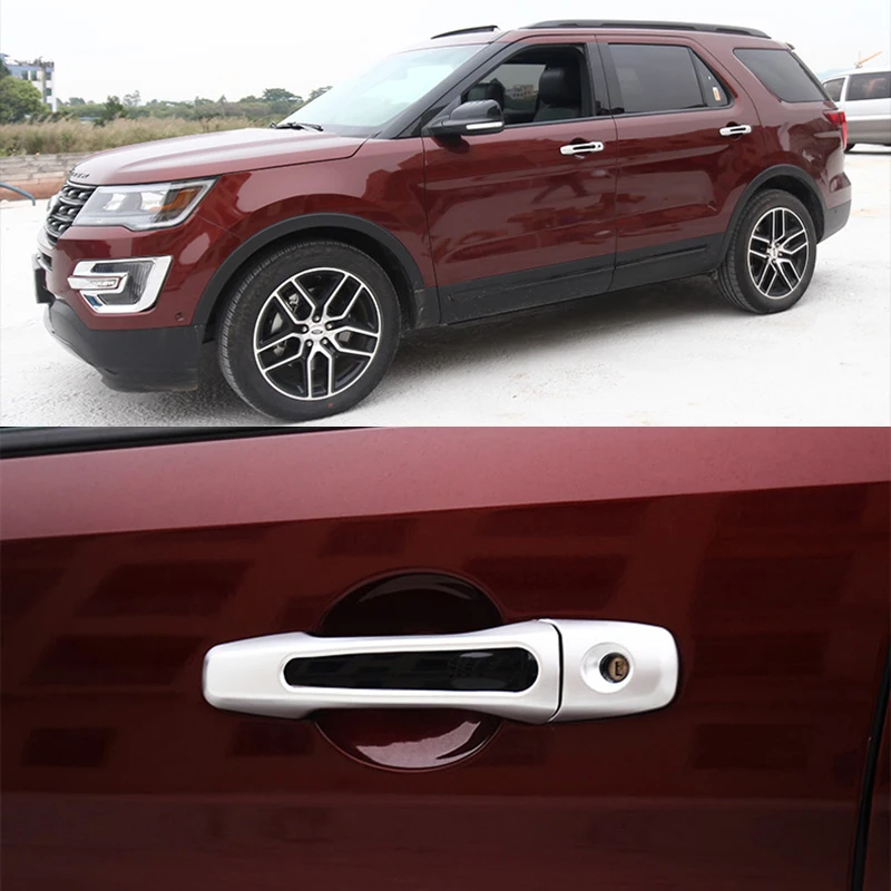 8 шт. для Ford Explorer- ABS Хромированная боковая дверная ручка Крышка отделка наружный автомобильный Стайлинг