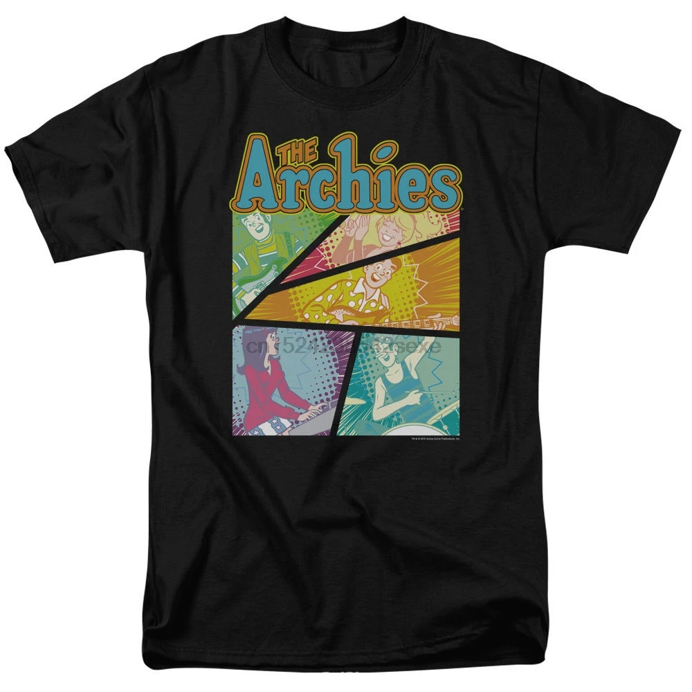 Archie Comics THE ARCHIES BAND COLOR COLLAGE Licensed Adult T-Shirt All Sizes | Мужская одежда