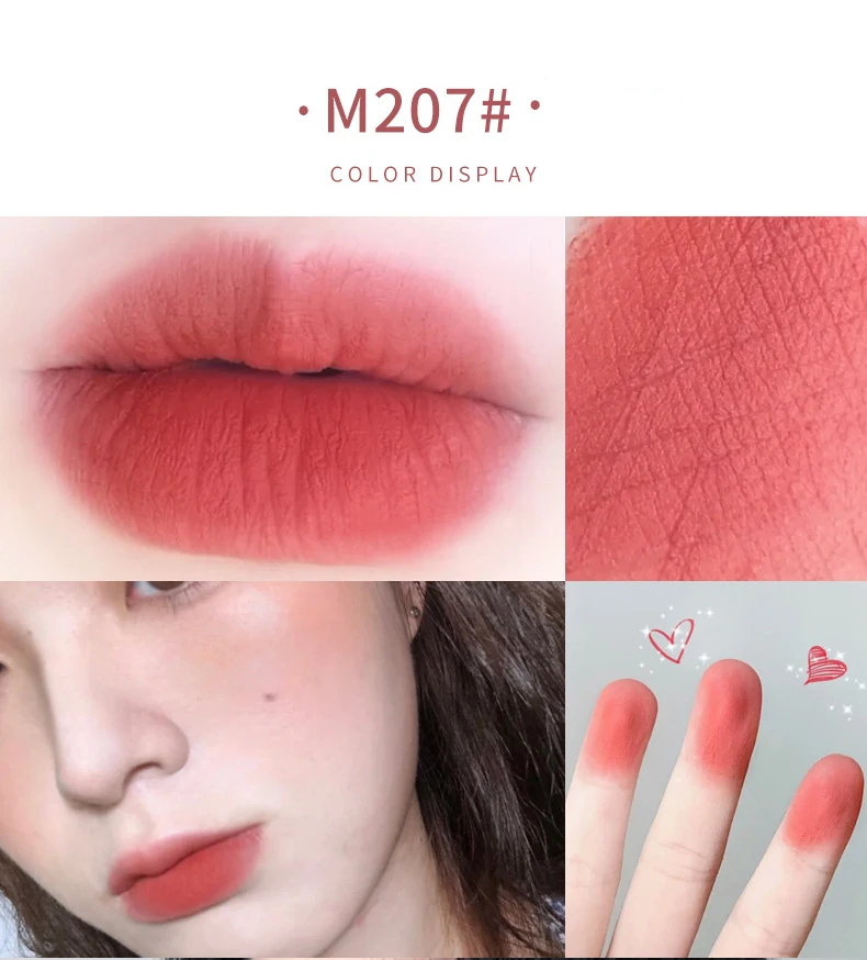 Small Popsicle Lip Glaze Matte Fog Surface Lasting Waterproof Not Easy To Fade Lip Gloss Rich Color Lipstick Lip Makeup TSLM1