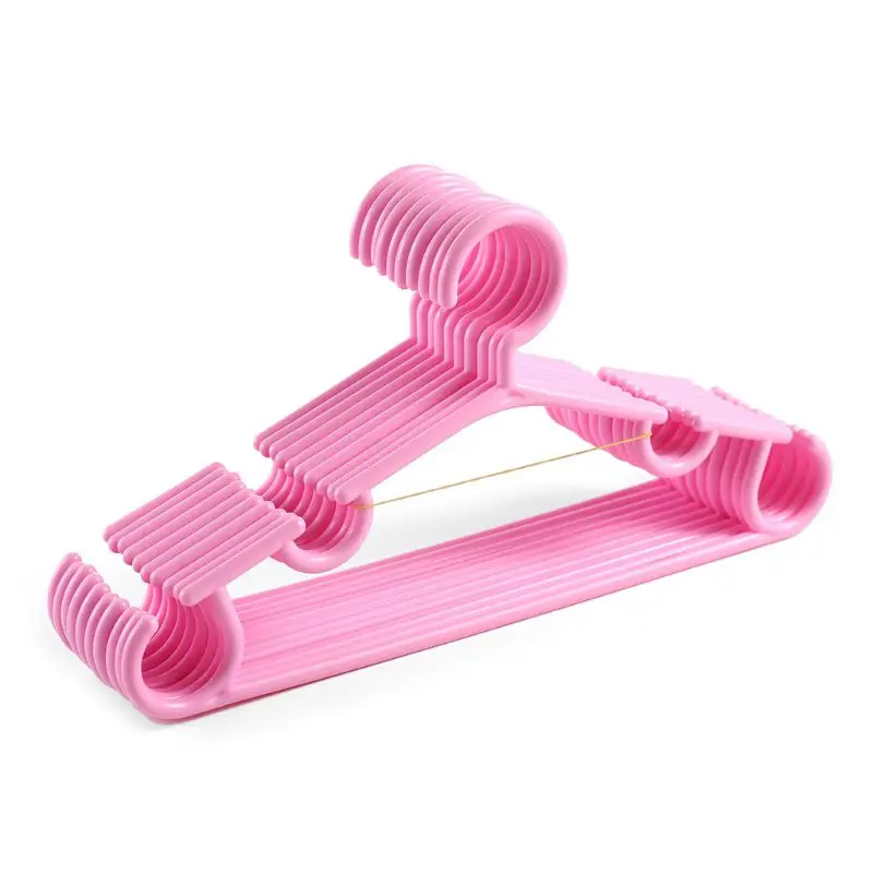Portable Children Clothes Hanger Toddler Baby Coat Plastic Hanger Hook approx.27x14cm 10Pcs/Set clothes hanger,storage hanger hook,storage hanger