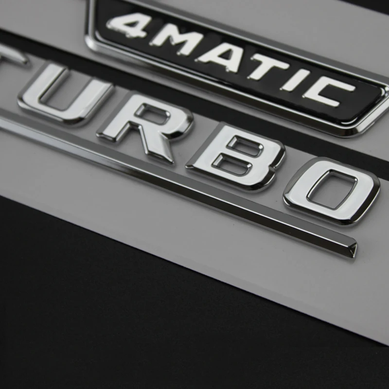 3D Письмо Эмблема для Mercedes Benz AMG V12 V8 BITURBO 4matic+ турбо 4matic стайлинга автомобилей крыло багажник Стикеры хром черный, красный