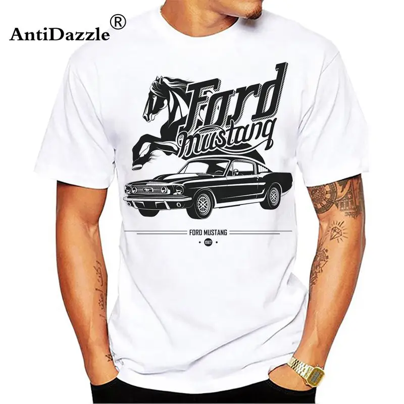Antidaazle горячая Распродажа футболки Ford Mustang Tribar GT S~ 4Xl комическая белая мужская футболка хлопковая одежда с круглым вырезом