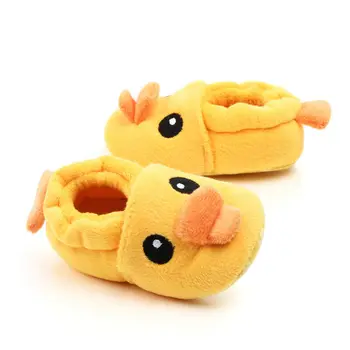 

Cute Cartoon Little Yellow Duck First Walkers Baby infant Winter Warm Prewalker Newborn Toddler Soft fleece Sole Shoes 0-18M