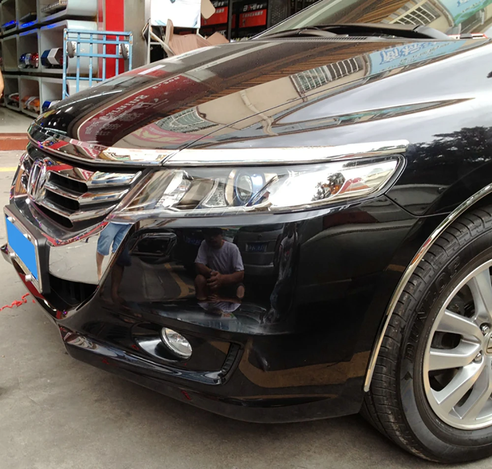 AITWATT для Honda Odyssey 2009 до ABS хромированный внешний передний двигатель машина решетка верхняя крышка капота отделка автомобиля Стайлинг 3 шт