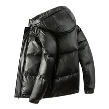 Зимний уличный Повседневный пуховик, мужской белый гусиный пух, уплотненный теплый пуховик