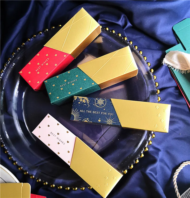 50pcs High quality creative favor boxes wedding candy box christmas gift box chocolate biscuits paper sugar boxes for packaging