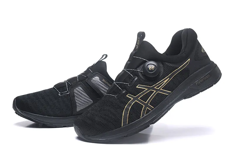 ASICS'S/уличная беговая Обувь г. Новая горячая распродажа ASICS гелевая Мужская обувь для бега черного и золотого цвета, T7D6N-0193 40-45 размер