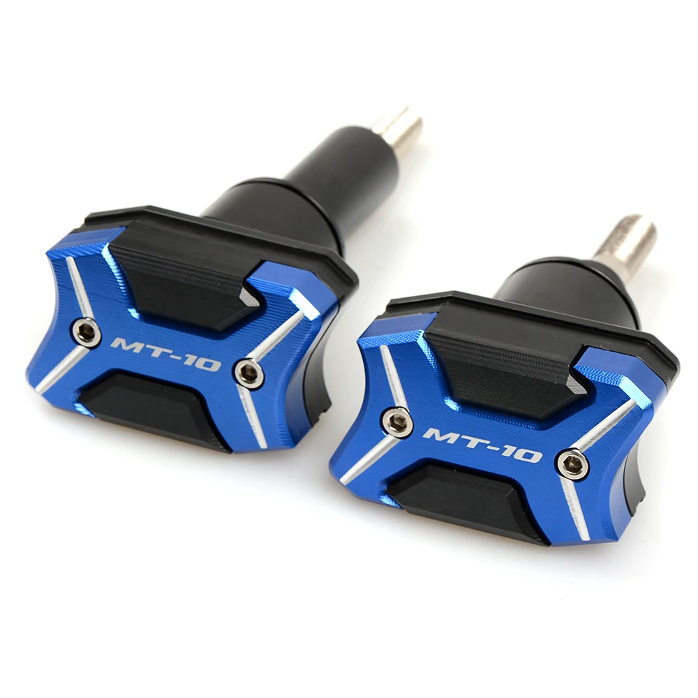 blue CNC алюминиевая рама мотоцикла Краш колодки корпус двигателя Слайдеры протектор защита от падения для Yamaha MT-10 - Цвет: blue