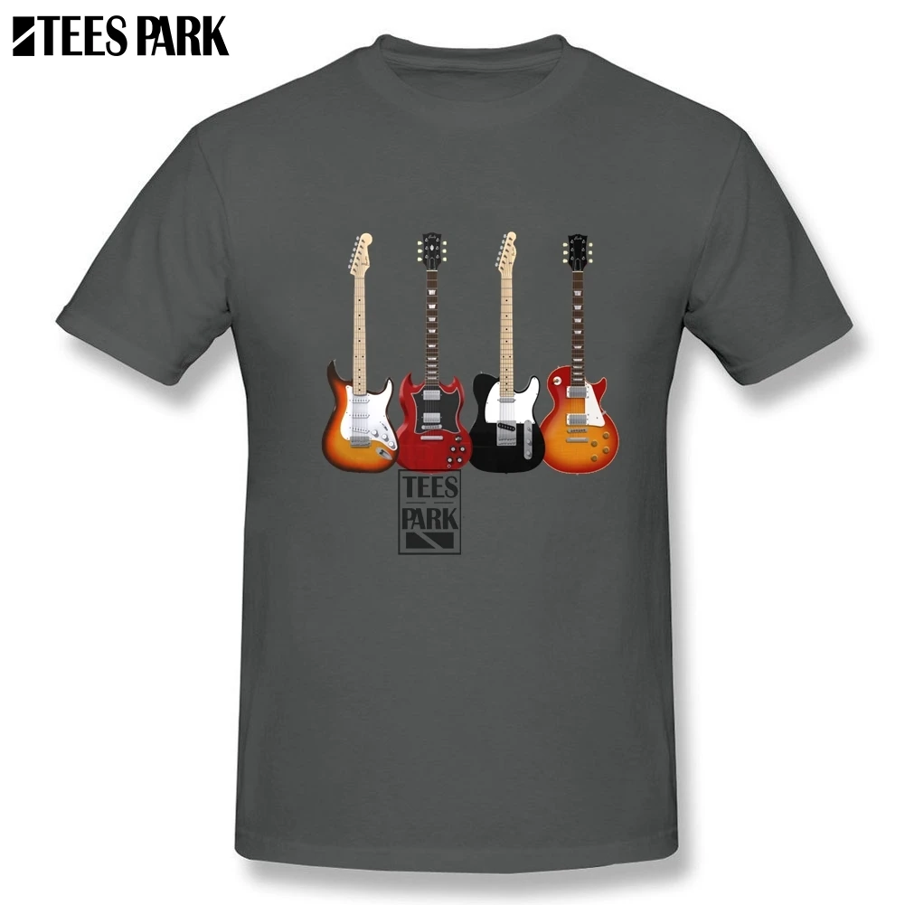 Retro Style T Shirts Electric Guitars Funny Cotton Short Sleeve Mens Clothing New Design Men 3D Shirt | Мужская одежда