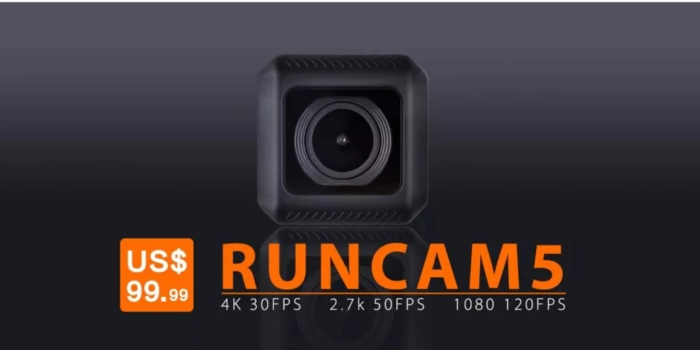 RunCam 5 12MP 56g самый маленький 4K Cam HD Запись 145 градусов NTSC/PAL 16:9/4:3 переключаемый FPV Action Camer
